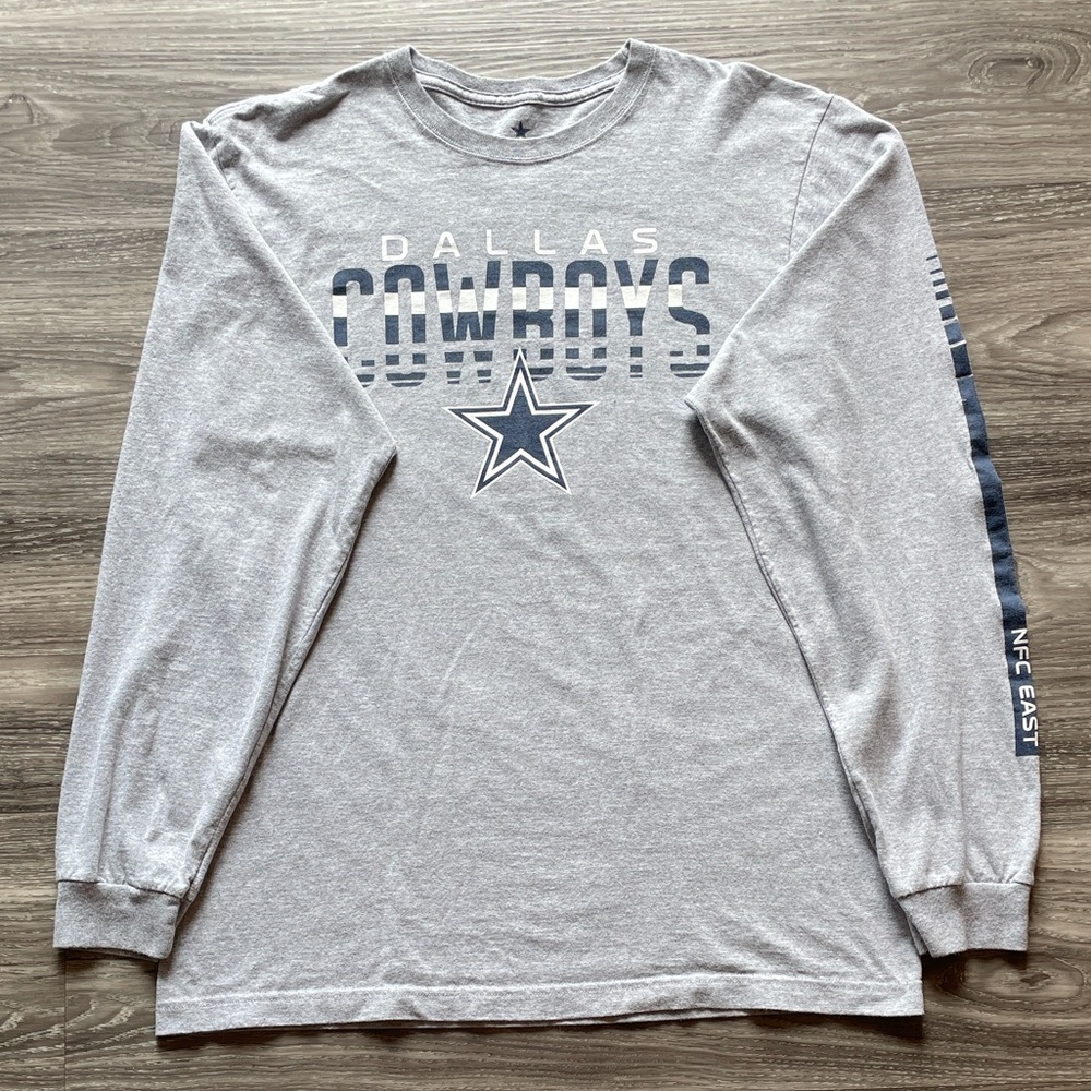 Dallas Cowboys Gray Long Sleeve Tee. LARGE